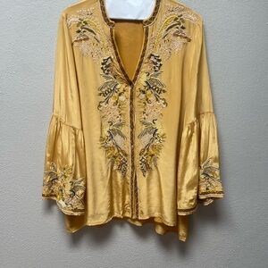 Sundance Golden Embroidered Tunic